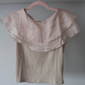GRL pink flowy blouse